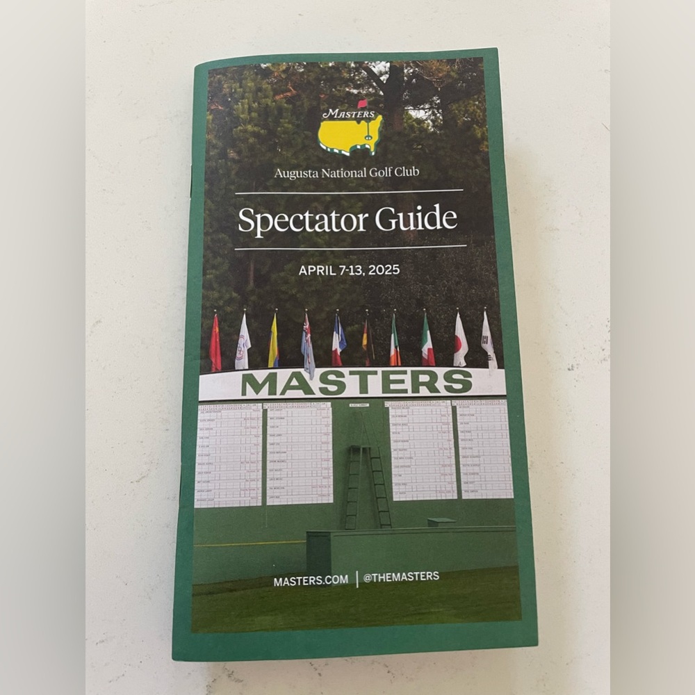 Masters Augusta National Golf Club 2025 Spectator Guide Sports Collectible